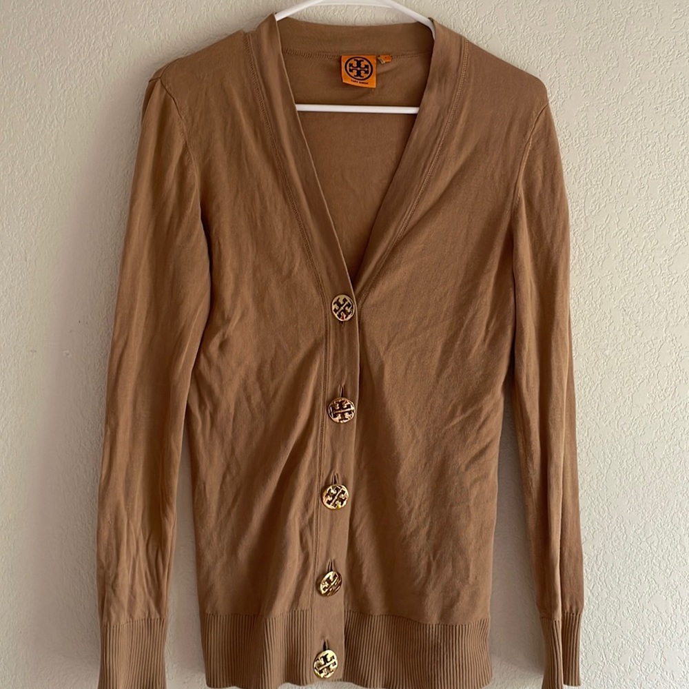 Tory Burch Camel Cardigan